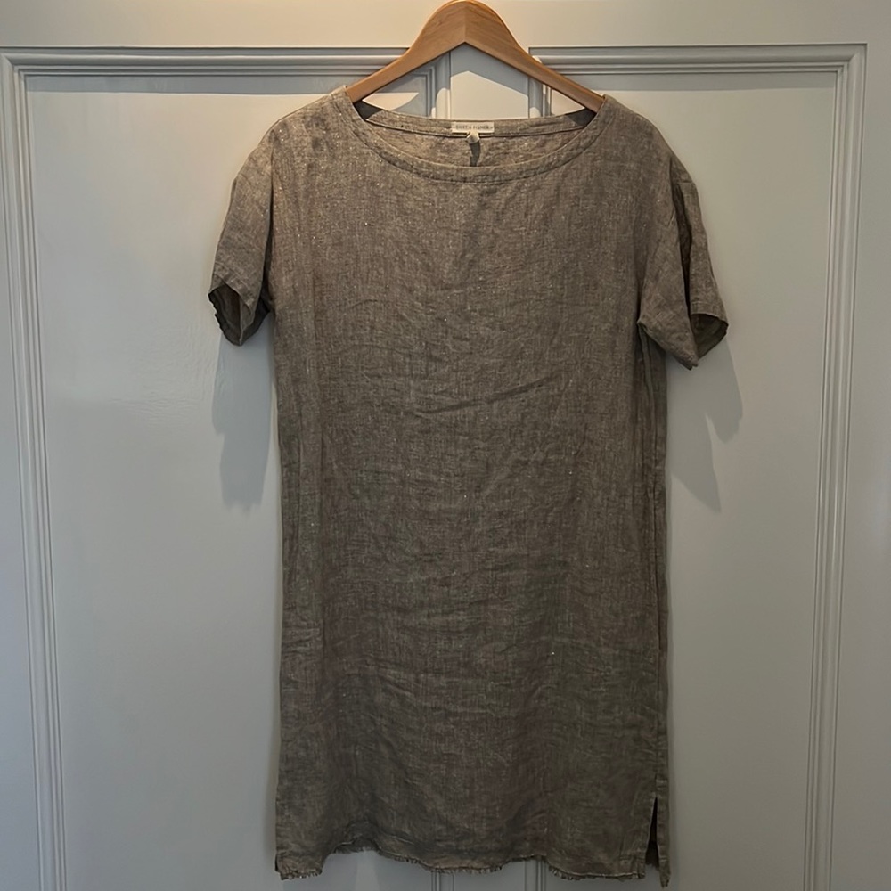 Eileen Fisher linen and metallic Dress - XS